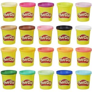 Playdoh Play-Doh Modelliermasse – 20 Gläser – Super Colors – Je 84 G