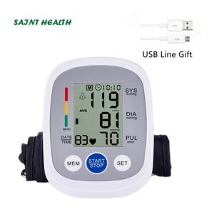 Saint Health Arm-Blutdruckmessgerät, Digitaler Blutdruckmonitor, Automatisches Tonometer, Blutdruckmessgerät, Druckmessgerät Zur Messung Des Arteriellen Drucks Amb02