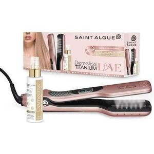 Saint Algue Set Dampfglätter Demeliss Titanium Love Edition Color Gold Rose + Pflegende Pflege 100ml Kera-Protein