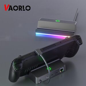 Vaorlo Steam Deck Docking Station Tv Basis Stehen 5 In 1 Hub Aluminium Legierung Halter Dock 60hz Hdmi-Kompatibel Usb-C Für Steam Deck Konsole