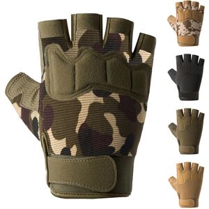 Lius Fashion Wwtactical Halbfinger-Handschuhe Für Männer Und Frauen, Outdoor-Fallschirmjäger-Schutz-Angelhandschuhe