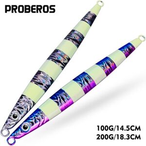 Proberos Quick Draw Eisenplatte Locken Köder 100g 200g Schleppen Meer Fischerboot Angeln Gefälschte Köder Tiefsee Lange Makrele Eisenplatte Blei Fisch