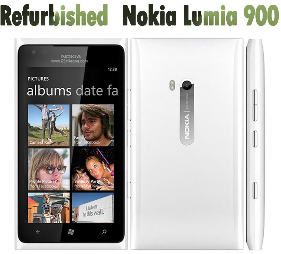 Überholtes Nokia Lumia 900 3g Gsm Wifi Gps 8mp 16gb Rom Mobiltelefon