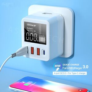 Electronicmall 30w Quick Charge Qc3.0 Usb Ladegerät Wand Reise Handy Adapter Schnell Ladegerät Usb Ladegerät Für Iphone Xiaomi Huawei Samsung