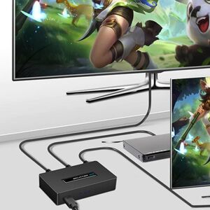 Baigeshi Splitter Adapter Kompakte Unterstützung 4k Leicht Zu Tragen Splitter Adapter Hdmi-Kompatibel Verstärker Splitter Splitter Büro Verwenden