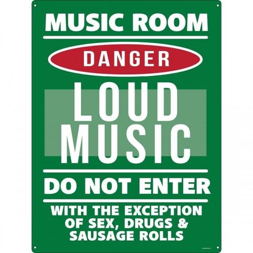 Grindstore Music Room Danger Loud Music Plaque