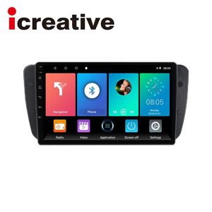 Icreative Android 10 Autoradio für Sitz Ibiza 6J 2009 2010 2012 2013 FR GPS Navigation 2 DIN-Bildschirm Audio Multimedia WIFI 2Din Player