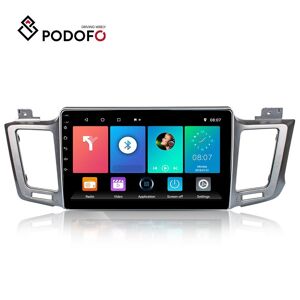 Podofo 10,1 Zoll Android 9.1 Autoradio für Toyota RAV4 2013-2018 Autoradio WIFI GPS Navigation Bluetooth FM Auto MP5 Player Subwoofer Mirrorlink