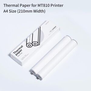 Tomtop Jms Hprt Mt810 2 Stück A4 Thermopapierrolle Für Mt810 Thermodrucker Bpa-Frei 10 Bilder Langlebig