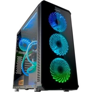 Electronique Mid-Tower Micro Atx / Mini Itx / Atx Gehäuse Nox Nxhummertgm Led Rgb Usb 3.0 Schwarz