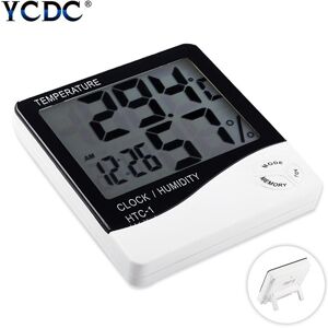 Topwatch Wecker Digital Lcd Weiß Themometer Messgerät Mini Luftfeuchtigkeit Htc-1 Anzeige Zeit Kalender Temperatur Innenanzeige Drahtloses Hygrometer