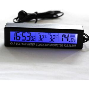 Readygo 12v Lcd Auto In/out Temperatur Thermometer Spannung Digitaler Wecker Praktisch