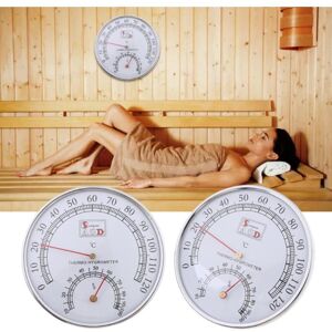 Potassium Sauna-Thermometer, Metallgehäuse, Dampfsauna, Raumthermometer, Hygrometer, Bad Und Sauna, Drinnen Und Draußen