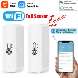 Souyi Tuya Wifi Temperatur Und Feuchtigkeit Detektor Unabhängige Elektronische Thermometer Sensor Smart Home Indoor Mini Hygrometer Alarm