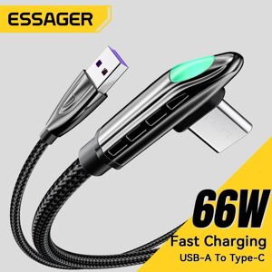 Essager 66w Usb Typ C Kabel 90 Grad Winkel Für Xiaomi Samsung Huawei Huawei Mate 40 Pro 6a Schnellladung Typ-C Datumskabel
