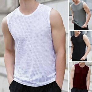 Luckymarch Übergroße, Atmungsaktive, Ärmellose Tanktops, Sommer, Schnell Trocknend, Für Sport, Fitness, Herren, Weste, Reine Farbe, Unterhemden