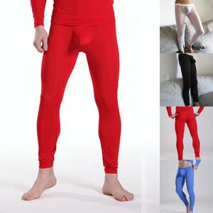 Aihour Herren-Leggings Aus Eisseide, Durchsichtig, Fitness, Eng, Lange Unterhosen, Stretch-Unterhosen