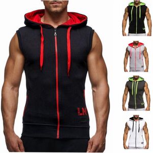 Five Five Herren Sport Gym Ärmellose Hoodies Outdoor Running Training Weste Bodybuilding Tank Tops Baumwolle Atmungsaktive Westen