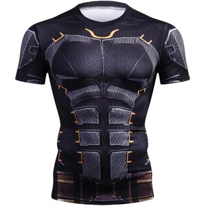 Rocacorp Herren-Trainings-Kompressionsshirt, 3d-Gedruckte T-Shirts, Schnell Trocknende Lauftights, Kurze Ärmel, Sportbekleidung, Trainingskleidung