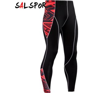 Salspor Herren-Kompressionshose, 3d-Druck, Schnell Trocknend, Dünne Leggings, Strumpfhosen, Fitness, Mma-Hose, Nähte