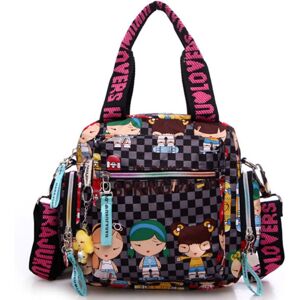 Ruwb Bags Neue Frau Candy Farbe Schulter Tasche 2024 Cowboy Tasche Nette Mädchen Harajuku Baby Handtasche Multi-Funktionale Oxford Tuch Umhängetasche