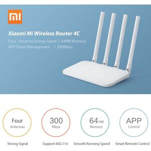 Original Xiaomi Mi Wifi Router 4c 64 Ram 802.11 B/g/n 2,4 Ghz 300 Mbit/s 4 Antennen Intelligente App-Steuerung