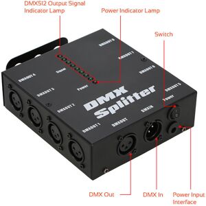 Tomtop Jms Dmx512 Optischer Splitter 8 Kanäle Verteilungsverstärker Für Party Dj Show Club Disco Ktv Bühne