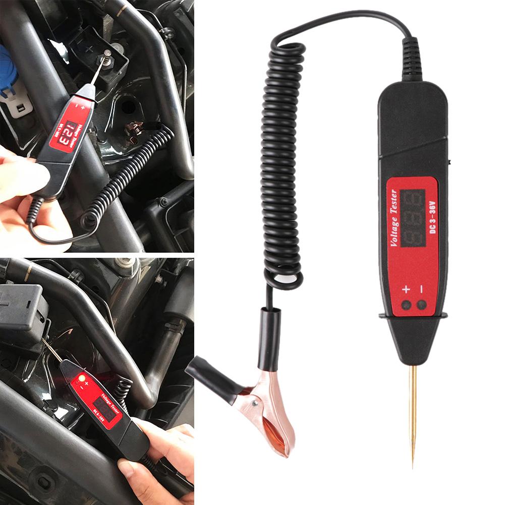 Techmade Universal 5-36v Lcd Digital Circuit-Tester Spannung Meter Stift Auto Lkw Schaltung Scanner Power Sonde Automotive Diagnose Tool