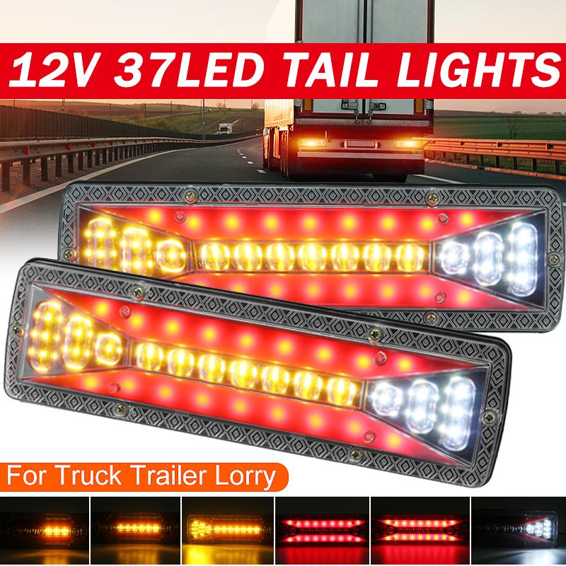 Automobiles 2pcs 12v/24v Dynamische Led Auto Lkw Rücklicht Blinker Bremse Hinten Ight Reverse Signal Lampe Für Anhänger Lkw Bus Camper