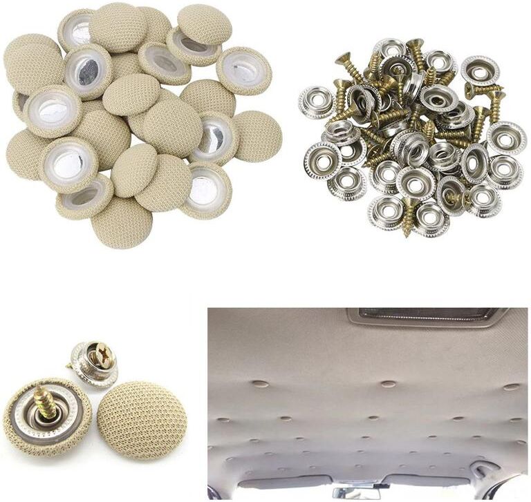 Mt Car Accessories 20/40 Stücke Auto Innen Dach Schnallen Headliner Decke Tuch Befestigungs Schraube Kappe Reparatur Automotive Pflege Stoff Schnalle Nieten