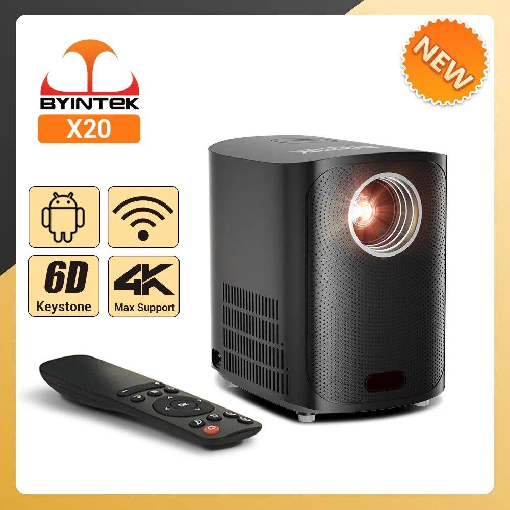 Projector Eu Neuankömmling Byintek X20 Tragbarer Mini-Led-Smart-Android-Wlan-Heimkino-Videoprojektor Für Full Hd 1080p 4k-Kino-Smartphone