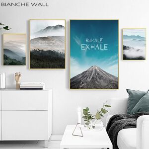 Aidegou3 Landschaft Leinwand Poster Nordic Wand Kunstdruck Skandinavischen Minimalistischen Malerei Wald Berg Dekoration Malerei Home Decor