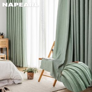 NAPEARL Curtain 1PC NAPEARL 2023 NEU Vorhang geknitterte Vorhänge plissiert Verdunkelungsvorhang beige Einfacher Stil für Wohnzimmer