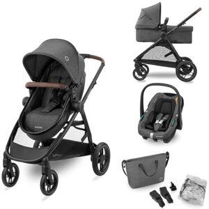 MAXICOSI Maxi-Cosi Kinderwagen 3 In 1 Zelias Isize – Babywanne + Cabriofix S Isize Autositz + Wickeltasche + Regenschutz. Von Der Geburt Bis 22 Kg