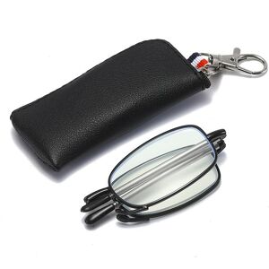 CM56GE Schlüsselanhänger-Lesebrille Mit Etui, Anti-Müdigkeits-Brillenbox, Tragbar, Faltbar, Presbyopie-Brillen-Set