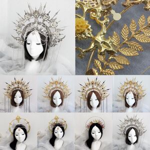 Shenjun Kopfschmuck Teile Gothic Lolita Tiara Diy Krone Material Kits Hochzeit Kopfschmuck Sonnengöttin Kopfbedeckung