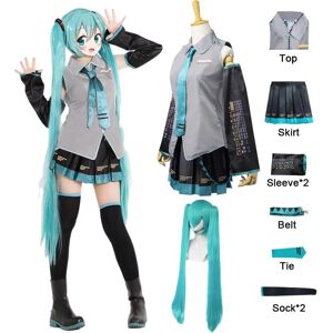 DDDDD Anime Vocaloid Miku Cosplay Kostüm Perücke Kleid Kawaii Cosplay Outfits Halloween Karneval Party Kostüme