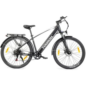 Gb Market Touroll J1 Trekkingrad Mit 250w Motor, 27,5 Zoll Rädern, 561,6wh Akku, 100km Reichweite, Mechanischer Scheibenbremse Und E-Bremse (Schwarz)