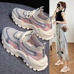 Kualool Schuhe Weibliche 2023 Frauen Casual Vielseitige Schuhe Atmungsaktive Dicke Sohle Frauen Sport Schuhe