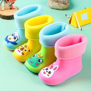 Newdvs 2020 Neue Kinder Regen Stiefel Koreanische Cartoon Tier Baby Wasser Schuhe Jungen Plus Samt Warme Mädchen Regen Stiefel