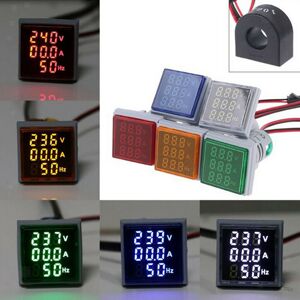 Zed 3-In-1-Led-Digital-Voltmeter, Amperemeter, Hertz-Messgerät, Ac 60–500 V, 100 A, 20–75 Hz