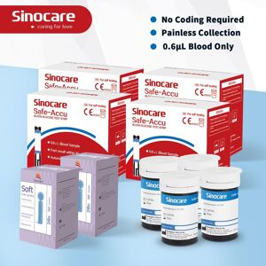 Sinocare Safe-Accu Blutzuckerteststreifen 100/200/300/500 Stück