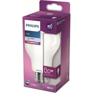 Philips LED-Lampe entspricht 120 W, E27, kaltweiß, nicht dimmbar, Glas