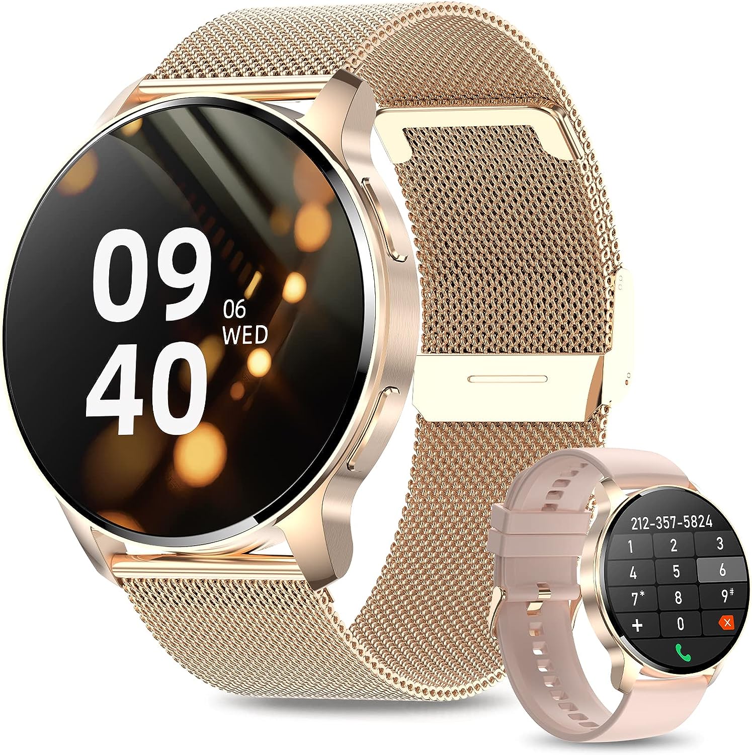 Sacosding Smart Watch Sacosding Bluetooth-Anruf Für Männer Und Frauen, Ki-Sprachassistent, 1,32 Herzfrequenz-Schlafüberwachung, 360 * 360 Smart Watch-Armband