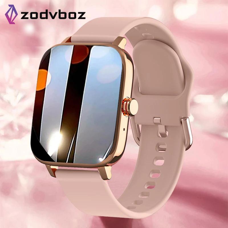 Zodvboz 2023 Anruf Smart Watch Damen Custom Dial Smart Watch Für Android Ios Wasserdichte Bluetooth Musikuhr Full Touch Armband Uhr