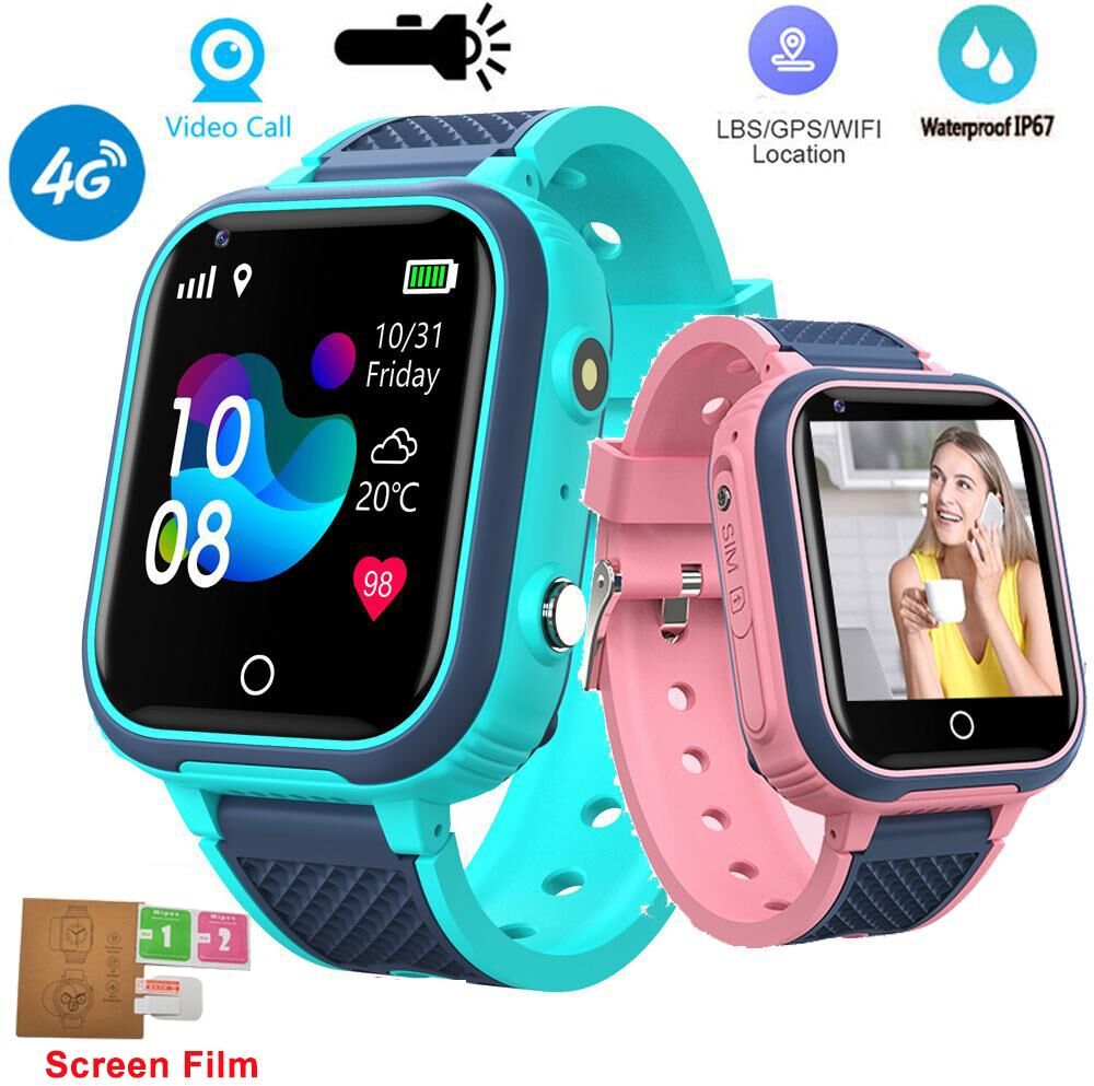 Greentiger Smart Watch 4g Smartwatch Für Kinder, Gps, Wlan, Videoanruf, Sos, Ip67, Wasserdicht, Kinder-Smartwatch, Kamera, Monitor, Tracker, Ortung, Telefonuhr, Ortung, Telefonuhr