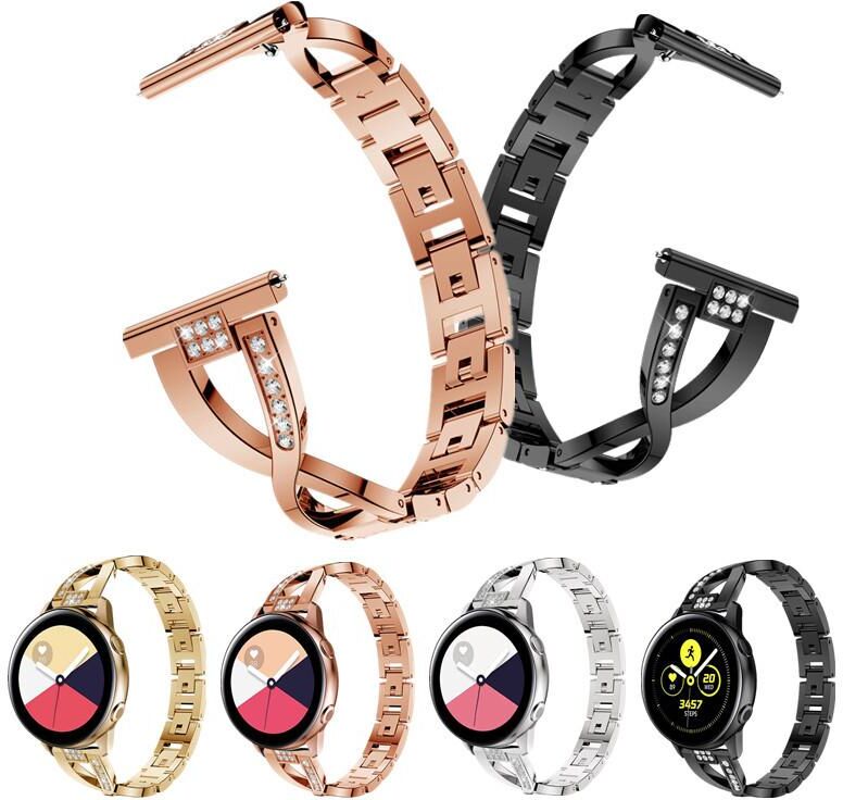 Bushoukeji01 18 Mm 20 Mm 22 Mm Diamantarmband Für Samsung Galaxy Watch4 3 S3 Active2 Garmin Venu 2s 2plus Vivoactive 4s Metallarmband