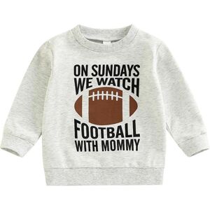 Zzs Todderl Kinder-Sweatshirt Mit Rundhalsausschnitt Für Babys, Jungen Und Mädchen, Fußballkleidung „on Sundays We Watch Football With Daddy“.