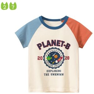 27kids Cartoon Boy Kurzarm-Sommer-T-Shirt Baby-Top Mit Fünfzackigem Sternmuster