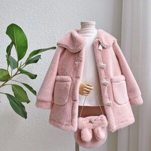 Carriewardrobe Modemantel Für Mädchen, Herbst/winter, Verdickter Prinzessinnenpelzmantel Für Kinder